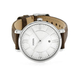 Buy Shop Fossil Jacqueline White Dial Brown Leather Strap Watch for Women - ES3708 USA Online