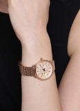 Buy Shop Fossil Tailor Rose Gold Dial Rose Gold Stainless Steel Strap Watch for Women - ES3713 USA Online