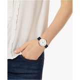 Buy Shop Fossil Jacqueline White Dial Blue Leather Strap Watch for Women - ES3843 USA Online