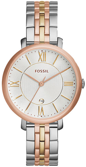 Buy Shop Fossil Jacqueline White Dial Two Tone Steel Strap Watch for Women - ES3844 USA Online