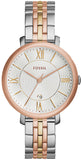 Buy Shop Fossil Jacqueline White Dial Two Tone Steel Strap Watch for Women - ES3844 USA Online