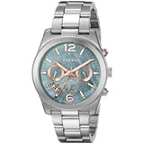 Buy Shop Fossil Perfect Boyfriend Mother of Pearl Blue Dial Silver Steel Strap Watch for Women - ES3880 USA Online
