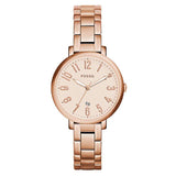 Buy Shop Fossil Jacqueline Rose Gold Dial Rose Gold Steel Strap Watch for Women - ES3970 USA Online
