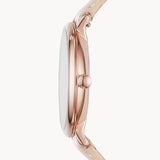 Buy Shop Fossil Jacqueline White Dial Pink Leather Strap Watch for Women - ES3988 USA Online