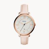 Buy Shop Fossil Jacqueline White Dial Pink Leather Strap Watch for Women - ES3988 USA Online