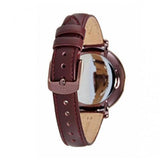 Buy Shop Fossil Jacqueline Burgundy Dial Burgundy Leather Strap Watch for Women - ES4099 USA Online
