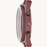 Buy Shop Fossil Perfect Boyfriend Multifunction Maroon Dial Maroon Steel Strap Watch for Women - ES4110 USA Online