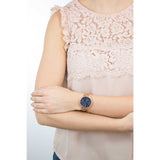 Buy Shop Fossil Jacqueline Three Hand Date Luggage Blue Dial Brown Leather Strap Watch for Women - ES4274 USA Online