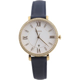 Buy Shop Fossil Jacqueline White Dial Blue Leather Strap Watch for Women - ES4291 USA Online