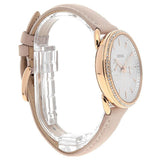 Buy Shop Fossil Tailor Quartz White Dial Pink Leather Strap Watch for Women - ES4393 USA Online