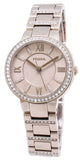 Buy Shop Fossil Virginia Pink Dial Pink Steel Strap Watch for Women - ES4482 USA Online