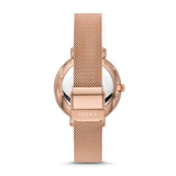 Buy Shop Fossil Jacqueline Quartz Rose Gold Dial Rose Gold Mesh Strap Watch for Women - ES4628 USA Online
