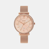 Buy Shop Fossil Jacqueline Quartz Rose Gold Dial Rose Gold Mesh Strap Watch for Women - ES4628 USA Online