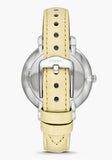 Buy Shop Fossil Jacqueline Three-Hand White Dial Yellow Leather Strap Watch for Women - ES4812 USA Online