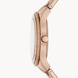 Buy Shop Fossil Stella Sport Multifunction Rose Gold Dial Rose Gold Steel Strap Watch for Women - ES5106 USA Online