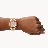 Buy Shop Fossil Stella Sport Multifunction Rose Gold Dial Rose Gold Steel Strap Watch for Women - ES5106 USA Online