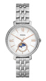 Buy Shop Fossil Jacqueline Multifunction Moonphase White Dial Silver Steel Strap Watch for Women - ES5164 USA Online