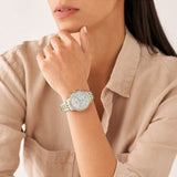 Buy Shop Fossil Neutra Chronograph Mother of Pearl White Dial Two Tone Steel Strap Watch for Women - ES5216 USA Online