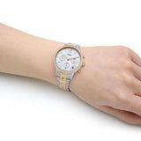Buy Shop Fossil Neutra Chronograph Mother of Pearl White Dial Two Tone Steel Strap Watch for Women - ES5216 USA Online