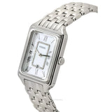 Fossil Raquel Three Hand Date Mother of Pearl Dial Silver Steel Strap Watch for Women - ES5306