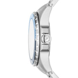 Fossil Blue Dive Three Hand Blue Dial Silver Steel Strap Watch For Women - ES5353