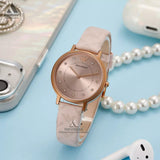 Buy Shop Emporio Armani Kappa Quartz Rose Gold Dial Pink Leather Strap Watch For Women - AR11010 USA Online