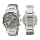 Buy Shop Emporio Armani Quartz Grey Dial Silver Steel Strap Watch For Men - AR11047 USA Online