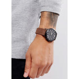 Buy Shop Emporio Armani Chronograph Black Dial Brown Leather Strap Watch For Men - AR11078 USA Online