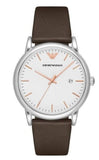 Buy Shop Emporio Armani Herren White Dial Brown Leather Strap Watch For Men - AR11103 USA Online