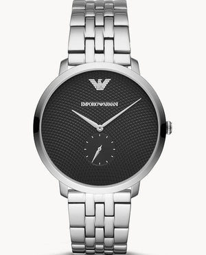 Buy Shop Emporio Armani Classic Quartz Black Dial Silver Steel Strap Watch For Men - AR11161 USA Online