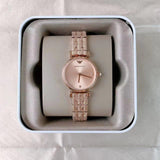 Buy Shop Emporio Armani Gianni T Bar Quartz Rose Gold Dial Rose Gold Steel Strap Watch For Women - AR11342 USA Online