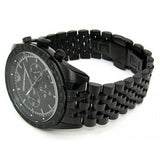 Emporio Armani Tazio Chronograph Black Dial Black Steel Strap Watch For Men - AR5989