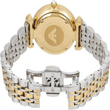 Buy Shop Emporio Armani Gianni T Bar White Dial Two Tone Steel Strap Watch For Women - AR8031 USA Online
