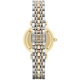 Buy Shop Emporio Armani Gianni T Bar White Dial Two Tone Steel Strap Watch For Women - AR8031 USA Online
