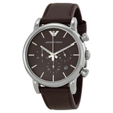 Buy Shop Emporio Armani Classic Chronograph Brown Dial Brown Leather Strap Watch For Men - AR1734 USA Online