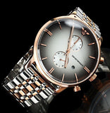 Buy Shop Emporio Armani Gianni Chronograph Grey Dial Two Tone Steel Strap Watch For Men - AR1721 USA Online