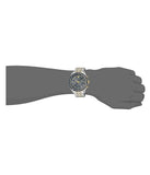 Emporio Armani Tazio Chronograph Blue Dial Gold & Silver Stainless Steel Strap Watch For Men - AR8030