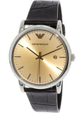 Buy Shop Emporio Armani Luigi Analog Bronze Dial Brown Leather Strap Watch For Men - AR11096 USA Online