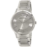 Buy Shop Emporio Armani Classic Quartz Silver Dial Silver Steel Strap Watch For Men - AR2478 USA Online