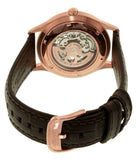 Buy Shop Emporio Armani Meccanico White Skeleton Dial Black Leather Strap Watch For Men - AR1924 USA Online