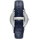 Buy Shop Emporio Armani Luigi Chronograph Blue Dial Black Leather Strap Watch For Men - AR60011 USA Online