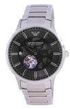 Buy Shop Emporio Armani Meccanico Automatic Black Dial Silver Steel Strap Watch For Men - AR60055 USA Online