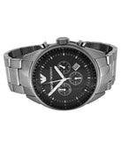 Buy Shop Emporio Armani Sportivo Chronograph Black Dial Silver Stainless Steel Watch For Men - AR0585 USA Online