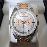 Buy Shop Emporio Armani Sportivo Chronograph Silver Dial Two Tone Steel Strap Watch For Men - AR5999 USA Online