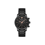 Buy Shop Emporio Armani Luigi Ceramic Chronograph Black Dial Black Strap Watch For Men - AR1509 USA Online
