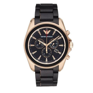 Buy Shop Emporio Armani Sigma Chronograph Black Dial Black SIlicon Strap Watch For Men - AR6066 USA Online