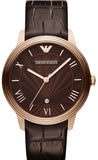 Buy Shop Emporio Armani Classic Quartz Brown Dial Brown Leather Strap Watch For Men - AR1613 USA Online