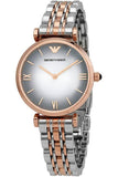 Buy Shop Emporio Armani Gianni T Bar Grey Dial Two Tone Stainless Steel Watch For Women - AR1725 USA Online