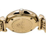 Buy Shop Emporio Armani Gianni T Bar Silver Dial Gold Stainless Steel Strap Watch For Women - AR1877 USA Online