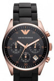 Emporio Armani Sportivo Black Dial Black Steel Strap Watch For Women - AR5906